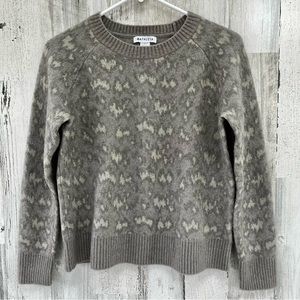 ATHLETA Brown Tan Wool Blend Leopard Sweater S